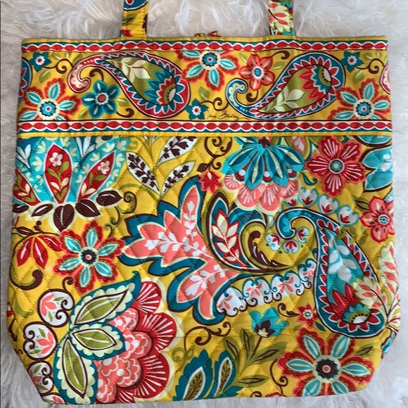 Vera Bradley Gold Floral Handbag - Picture 4 of 12